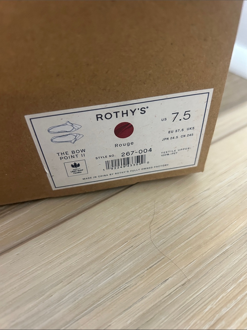 NWT Rothy’s Pink Bow Pointed-Toe Flats - Picture 2 of 2